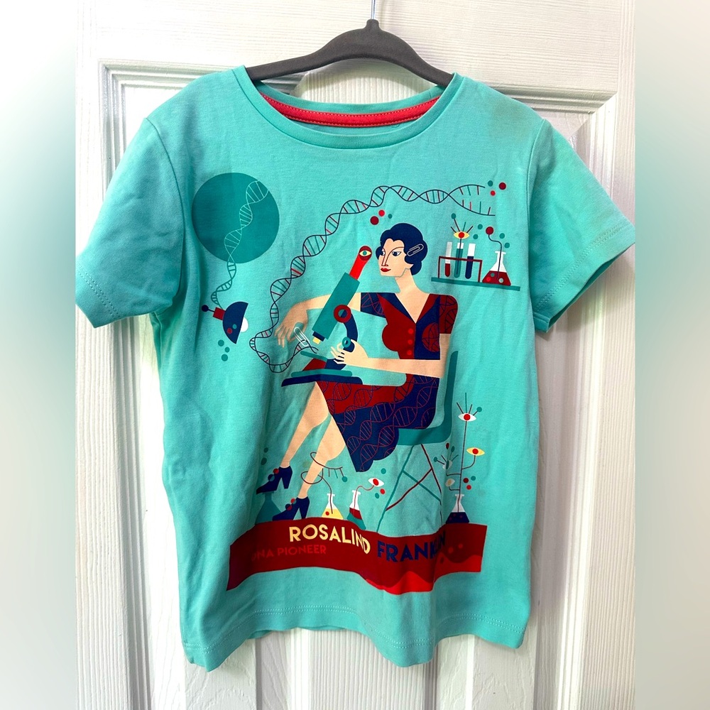 Piccolina Rosalind Franklin Pioneer of DNA T-Shirt, size 5